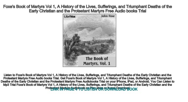 foxes book of martyrs free audio